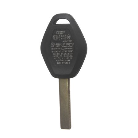 Key Shell 3 Button 2 Track (Back Side with the Words 433.92MHZ) For Bmw 5pcs/lot