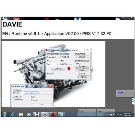 DAF DAVIE DEVELOPER TOOL and DAF DAVIE(DEVIK) for Adblue Removal Work with DAF VCI Lite