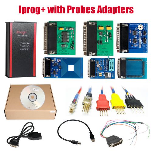 V83 Iprog+ Pro Programmer with Probes Adapters for in-circuit ECU Free Shipping