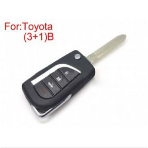 Modified Flip Remote Key Shell (3 +1) Button for Toyota 5pcs/lot