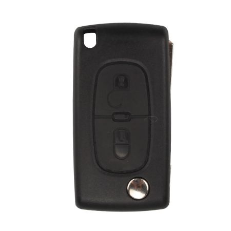 Remote Key Shell 2 Button (Without Battery Location) For Peugeot Flip 10pcs/lot