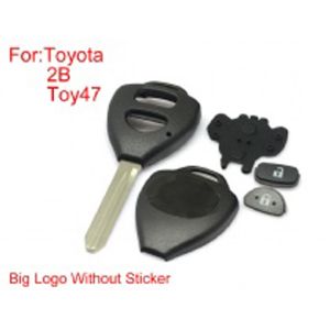 Remote Key Shell 2 Buttons TOY47 Big Logo With Paper for Toyota Corolla 10pcs/lot