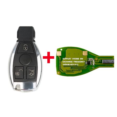 Xhorse VVDI BE Key Pro Improved Version with聽Smart Key Shell 3 Button for Mercedes Benz Complete Key Package