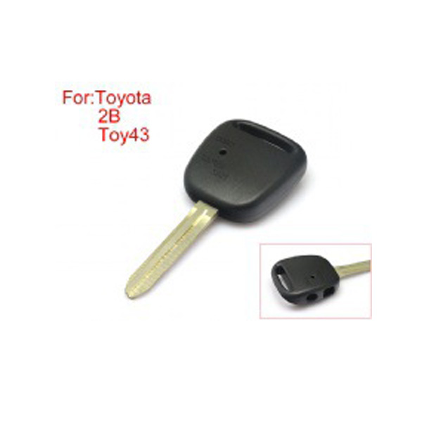 images of TOY43 Side Face Remote Key Shell 2 Buttons Easy to Cut Copper-Nickel Alloy without Logo for Toyota 10pcs/lot