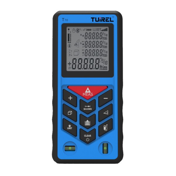 images of Tuirel T70 Handheld 70m/229ft/2755in Laser Distance Meter Range Finder Measure Instrument Diastimeter Ship From HK/US