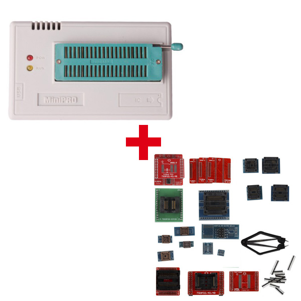 images of Newest  V6.5 TL866cs USB Programmer Plus Full Set  21pcs Socket Adapters for TL866A EEPROM Programmer