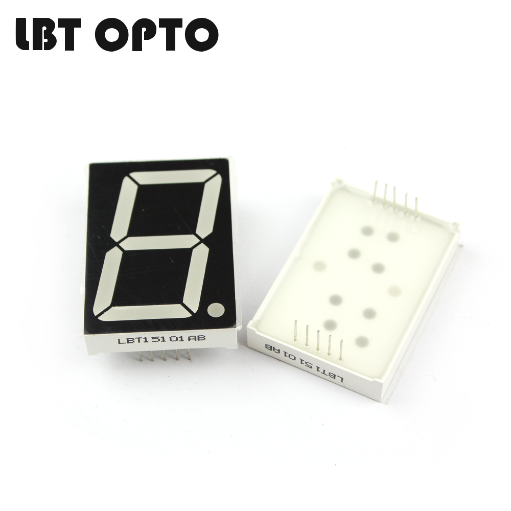 1 digit 1.5 inch led 7 segment display