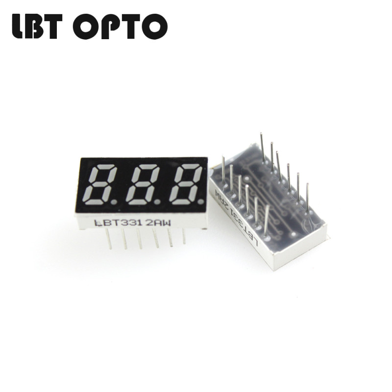 3 digit 0.31 inch led 7 segment display