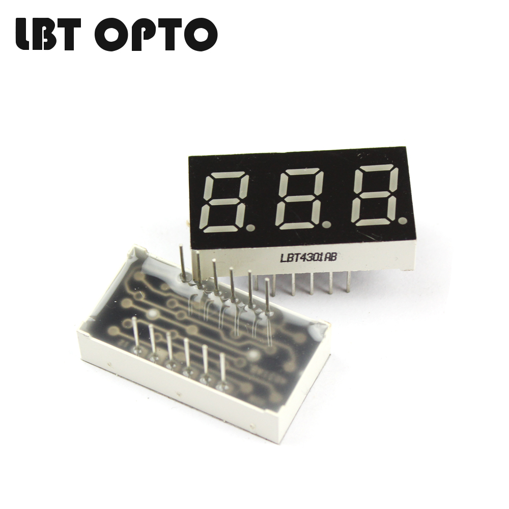 3 digit 0.4 inch led 7 segment display