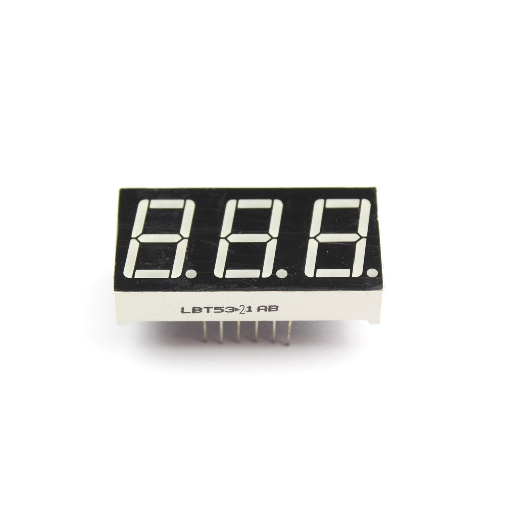 3 digit 0.52 inch led 7 segment display