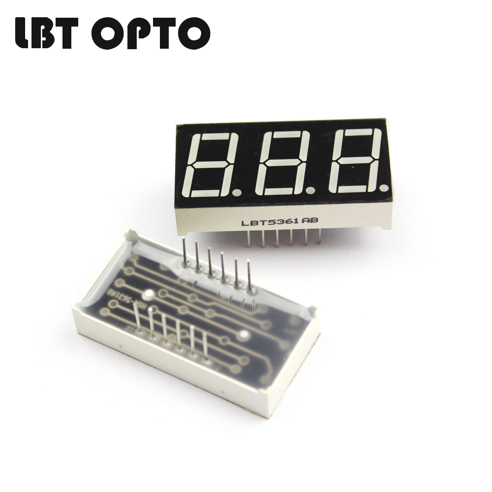 3 digit 0.56 inch led 7 segment display