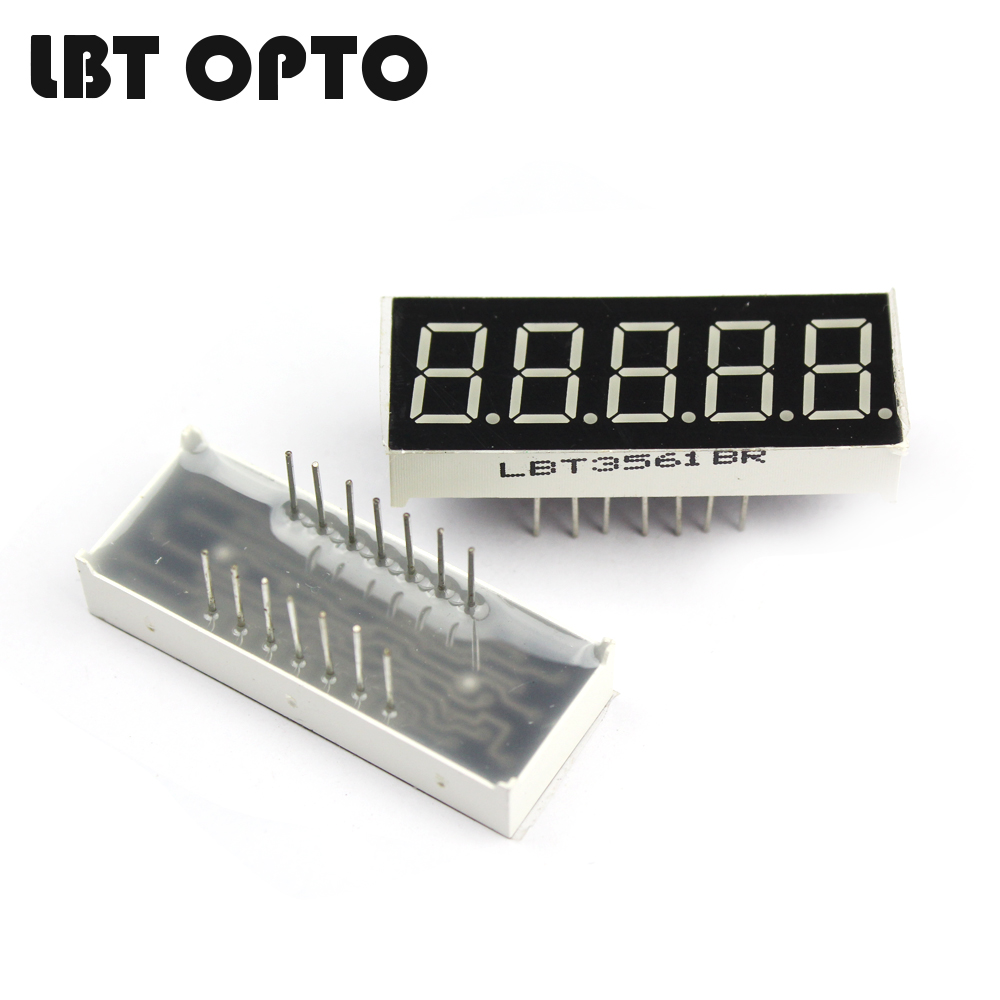 5 digit 0.36 inch led 7 segment display