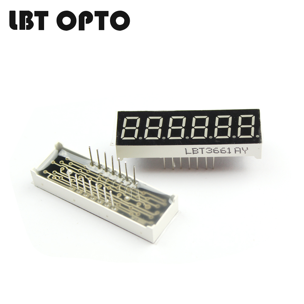 6 digit 0.36 inch led 7 segment display