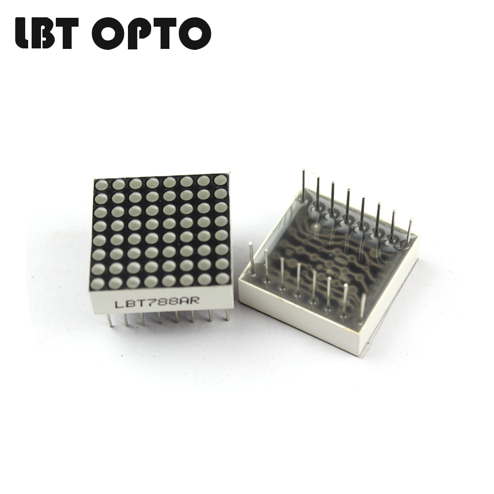 20*20mm 8X8 D788 dot matrix led 1.9mm dot diameter