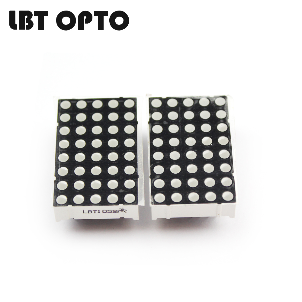 23.4*37.4mm 5x8 D1058 dot matrix led 3mm dot diameter