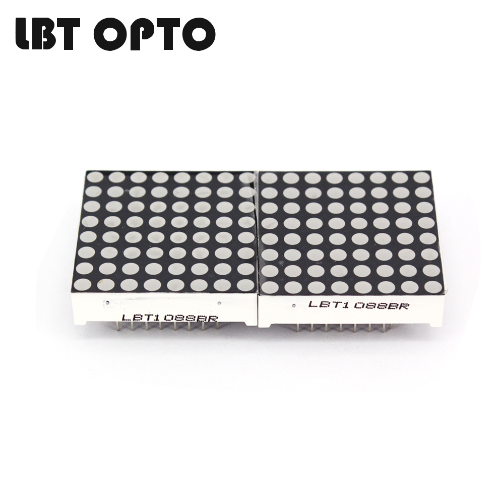 32.0*32.0mm 8x8 D1088 dot matrix led 3mm dot diameter