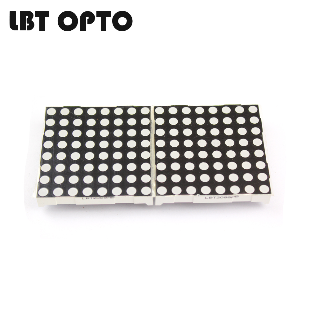 60.2*60.2mm 8x8 D2088 dot matrix led 5.0mm dot diameter